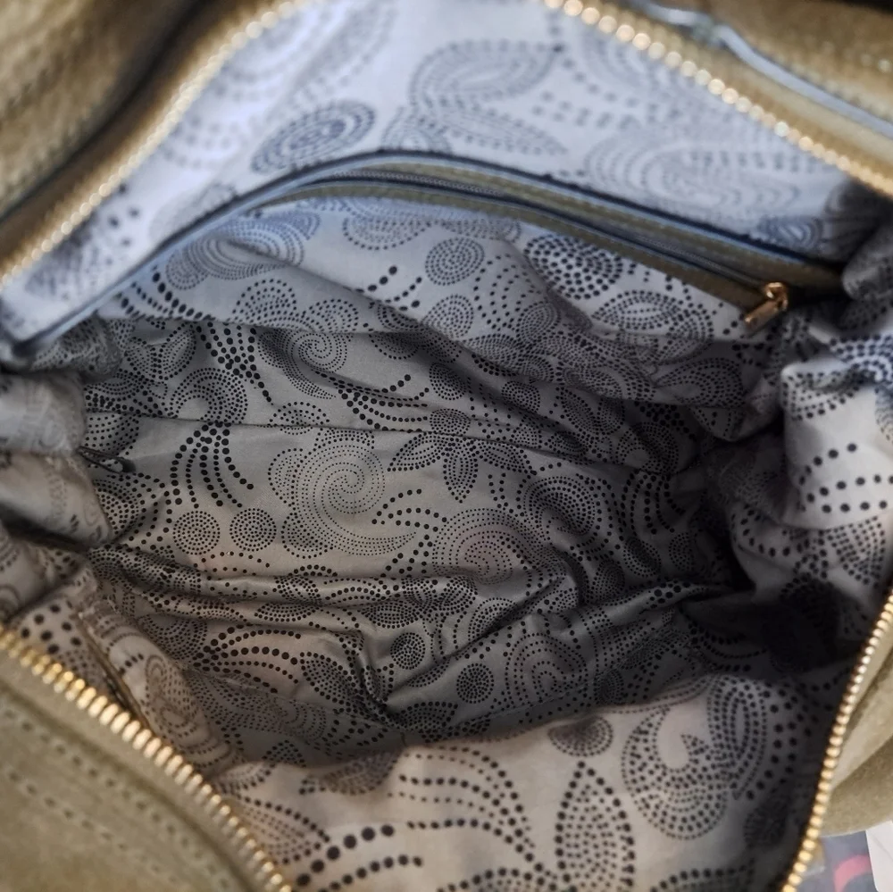 NWOT Pebbled Olive Green London Satchel